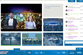 Eventinsights virtuelle Event Umgebung